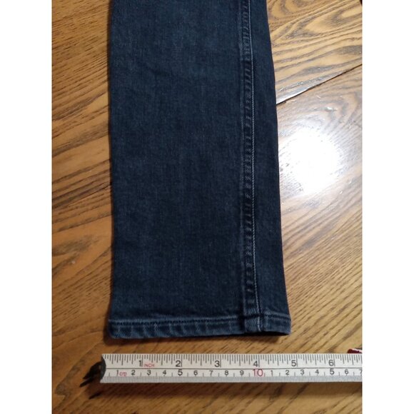 AGOLDE Jeans Womens 25 BLACK faded BUTTON FLY STRAIGHT LEGS ? Preowned Denim - Picture 9 of 12